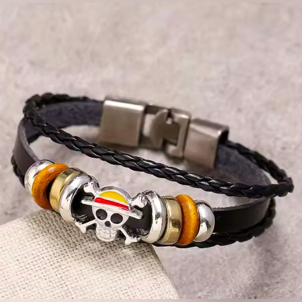 Onepiece Black and Orange Unisex Bracelet